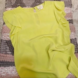 Kate Spade Live Colorfully | 100% Silk Lime Blouse